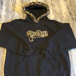 Vintage Big dogs Black Hoodie, size Large